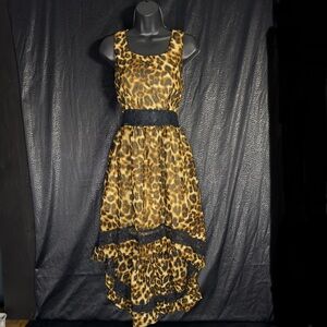VTG Dress Club High-Low Leopard Print Dress
Size M
